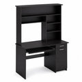 Escritorio de MDF con Estanter¨ªa Integrada Negro 120