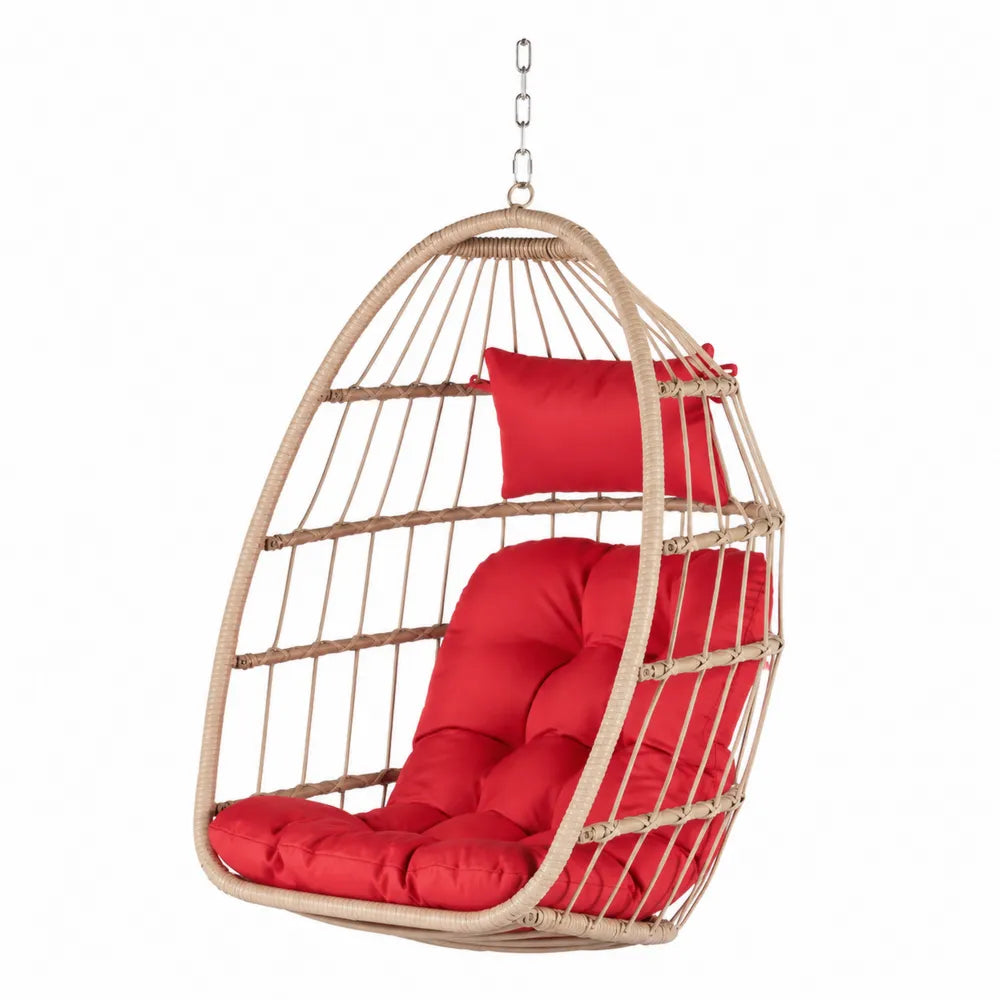 Silla colgante de rat¨¢n sint¨¦tico con