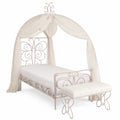 Cama de Metal con Dosel y Banc