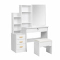 Tocador de MDF Blanco con Espejo